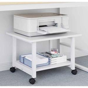 다이 이동식 복합기 수납 프린터받침대 화이트 라이트월넛 정리대 프린터기받침대 협탁