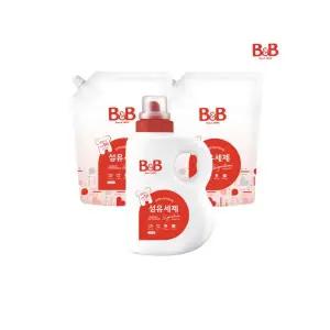 비앤비 시그니처 유아 섬유 세탁 세제 용기 1500ml 1개 + 리필 2100ml 2개