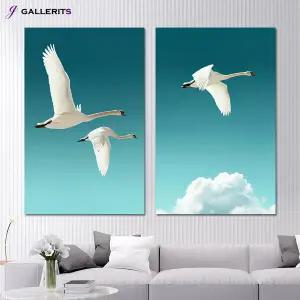 [GALLERITS]백조 새 인테리어 그림 캔버스 액자 거실 사무실 카페 개업선물