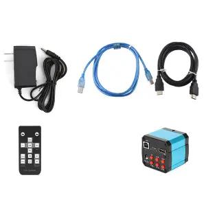 산업용 현미경 카메라 7X 디지털 줌 수평 조정 21MP 실험실 고화질 산업용 카메라