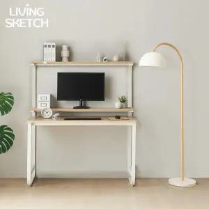 [리빙스케치] 국내제작 캠브리지 900X700 높은 선반형 2단 A타입 책상[착불]E0등급 컴퓨터 학생용