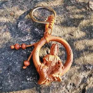 복숭아 나무 관세음보살 키링 액막이 부적 키홀더 (WFGSZFK)