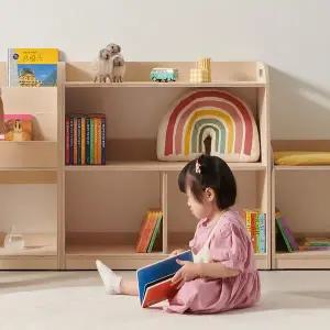 [비앙스] 하이드웰 자작원목 오픈책장 800 유아책장 교구장