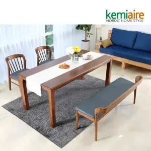 아슬로바 4인 원목식탁SET(벤치형) KHD-409B