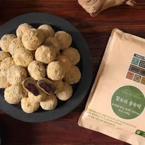 전통 방앗간 찰보리 콩쑥떡 국내산 HACCP 개별포장 40gx30개 굳지않는 전통떡 간식