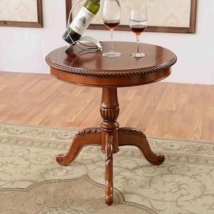 원형 엔틱 빈티지 티테이블 작은 안방 라이트브라운 사이드 패널 높이 고재 커피숍