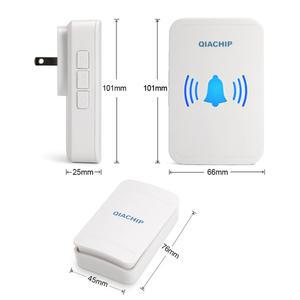 센서 벨 동작 감지 전원 배터리 차임벨 자체 QIACHIP 무선 차임 초인종 방수 필요 손님 세트 야외 키네틱 홈 링 노래방 없음 문짝