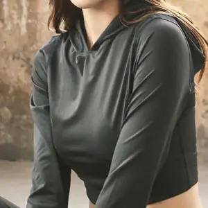 [하프클럽/]여자 스포츠 크롭 후드 상의 요가복 피트니스 웨어