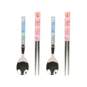 릴팡 스텐 수저 세트 가벼운 숫가락 젓가락 음식점 X2