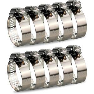 조정 가능 나사 밴드 호스 클립 자동차 연료 클램프 파이프 웜 기어 스테인레스 스틸 2/4/8/10pcs