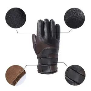남성 겨울 방한 보온 스마트 터치 양털 가죽 장갑 겨울철장갑