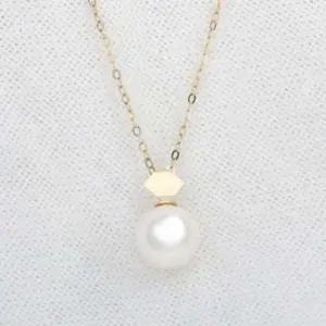 골드귀걸이 14K GOLD 6mm 진주 마름모 금 펜던트