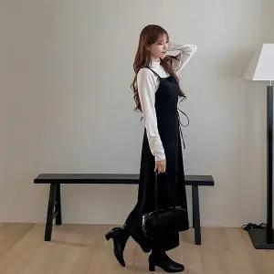 [빅사이즈]이블렛 츠리엔 랩 뷔스티에 롱 원피스 제이스타일