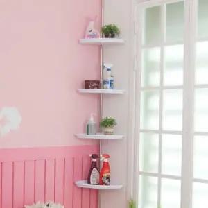 리빙백색코너선반4단 W38E081