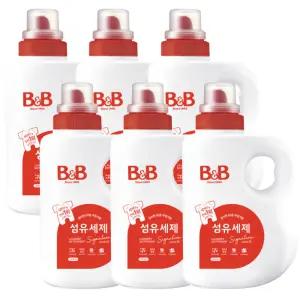 비앤비 유아 섬유세제 시그니처향 본품 1500ml X6개