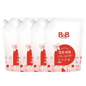 비앤비 유아 섬유세제 시그니처향 리필 1500ml X4개