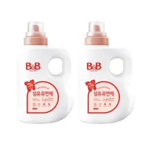 비앤비 유아 섬유유연제 시그니처 자스민&로즈향 본품 1500ml X2개