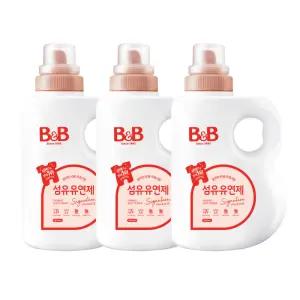 비앤비 유아 섬유유연제 시그니처 자스민&로즈향 본품 1500ml X3개