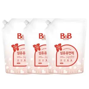 비앤비 유아 섬유유연제 시그니처 자스민&로즈향 리필 1500ml X3개
