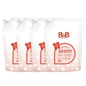 비앤비 유아 섬유유연제 시그니처 자스민&로즈향 리필 1500ml X4개