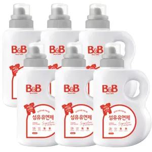 비앤비 유아 섬유유연제 시그니처 베리가못&자몽향 본품 1500ml X6개