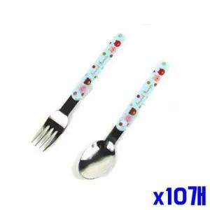 [골드스마일]WL 블루 캐릭터 어린이 숟가락 포크세트 x10개 젓가락