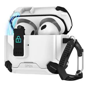 에어팟 2세대 1세대 호환 마그네틱 락 잠금 맥세이프 범퍼 거치대 카라비너 키링 케이스