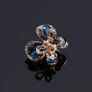 헤어핀 큐빅 미니 집게핀 네이비