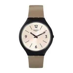[스와치] SVUB101 SKINSAND 남성 가죽 시계