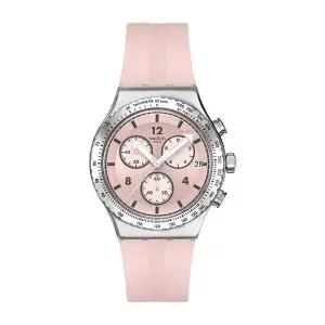 [스와치] YVS532 Essentials POPPINGLY PINK 남성 우레탄시계