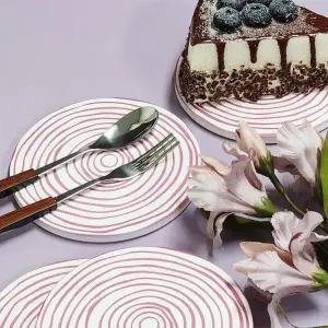 원형 세라믹 코스터 회오리 세트 컵받침 진열대 찻잔
