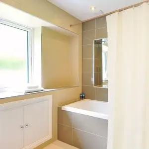 반투명 컬러 샤워 커튼 미색 대 욕실커튼 방수커튼 욕