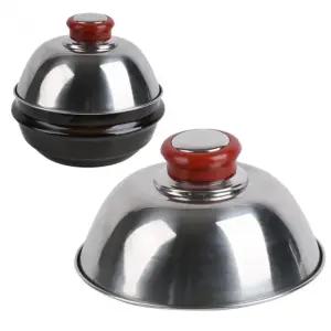 뜨겁지 않은 안전 핸들 뚝배기 뚜껑-대 15cm 폭탄 계란찜 필수품