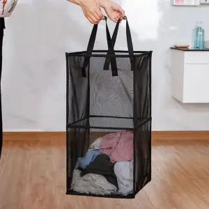 고품질 접이식 메쉬 수납 바구니 빨래 보관함 정리함 세탁물 정리 (WFKG01Q)