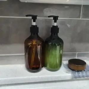 500ml 디스펜서 그린 펌핑용기 공병 샴푸 WFLPJBS