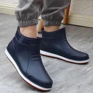 무광 스티치 레인부츠 방수화 작업신발 장마철부츠 WF67684