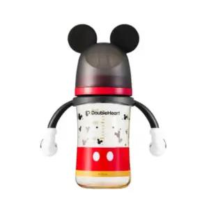 더블하트 귀여운 빨대컵 추빨대 자기주도 미키 240ml BNA