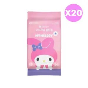 그린핑거 휴대용 여행용 물티슈 산리오 20매 X 20개 BNS