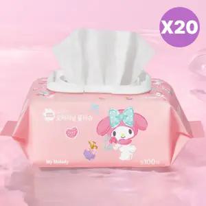 그린핑거 캡형 대용량 물티슈 산리오 100매 X 20팩 BNS