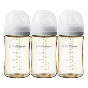 더블하트 3세대 모먼트 젖병 240ml 젖꼭지M 그레이 BNA