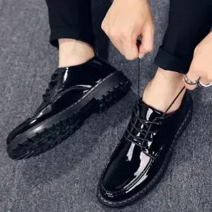 남자 모던 로퍼 에나멜 구두 절개 디테일 직장인 면접 WF72E75