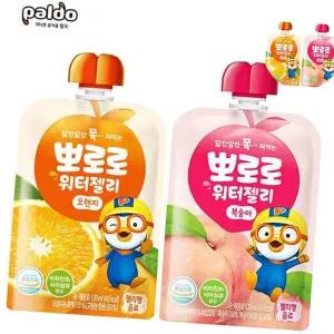 뽀로로 워터젤리 120ml 오렌지 복숭아 각 10개 총 20개입