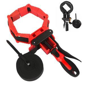 조정 가능 90도 벨트 클램프 목공 액자 가구 조립 나일론 밴드 코너 도구 다각형 조개