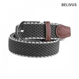 BTG187 코튼 벨트 가죽 그레이 블랙 남성