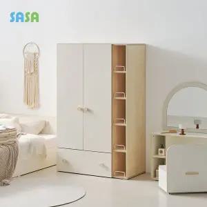 [SASA]사사가구 오슬로 E0 양문형 1000 서랍선반형 아동 긴옷장