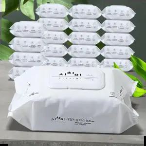 아기물티슈 물티슈 유아물휴지 도톰한엠보싱 센스샤워 100매 20팩