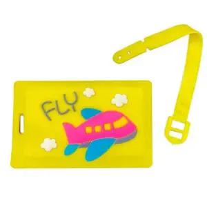 노란비행기 캐리어 네임택 여행용 네임택 러기지 택 케리어네임텍 비행기네임텍 네임텍 디자인네임텍