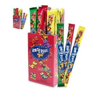 (제스트)과일젤리 24개 레인보우 어린이간식 로프젤리