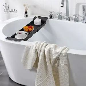 반식욕용 모던욕실거치대 블랙욕실테이블 욕실트레이 욕조거치대 (WFKHQGY)