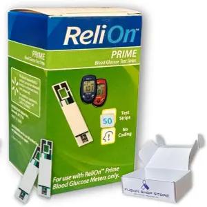 프라임 혈당 검사 스트립 - 50 Ct(1팩) 신뢰할 수 있는 검사(포도당 측정기 미포함) 퓨전 샵 스토어에서